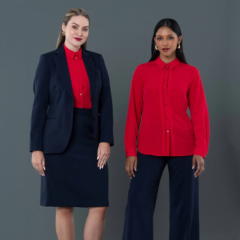 Pacific Navy and Ribbon Red